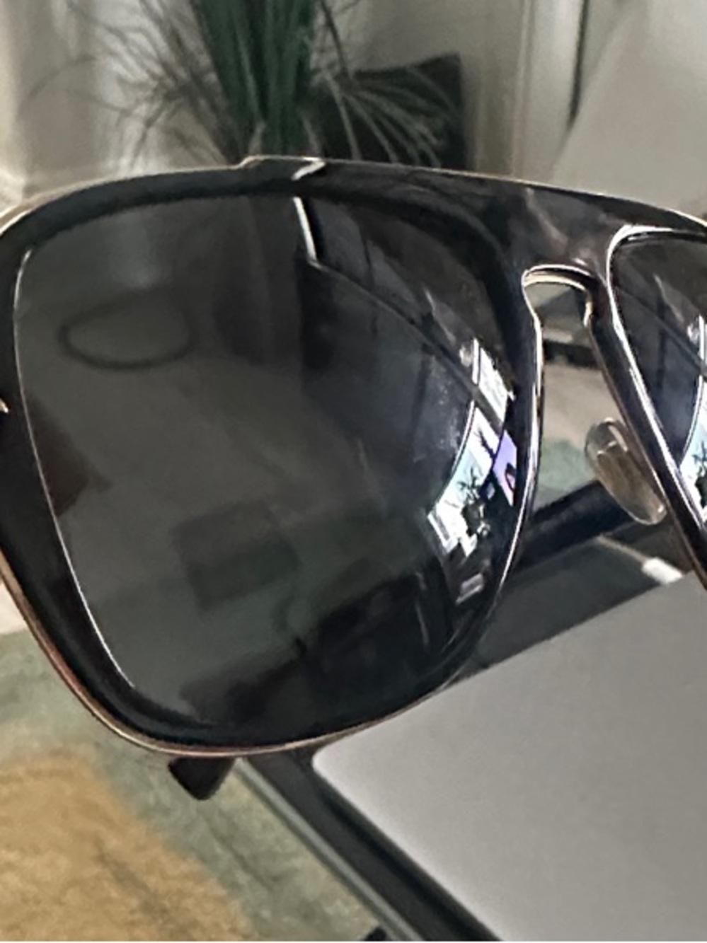 Versace Black and Gold Logo Sunglasses - Picture 5 of 5